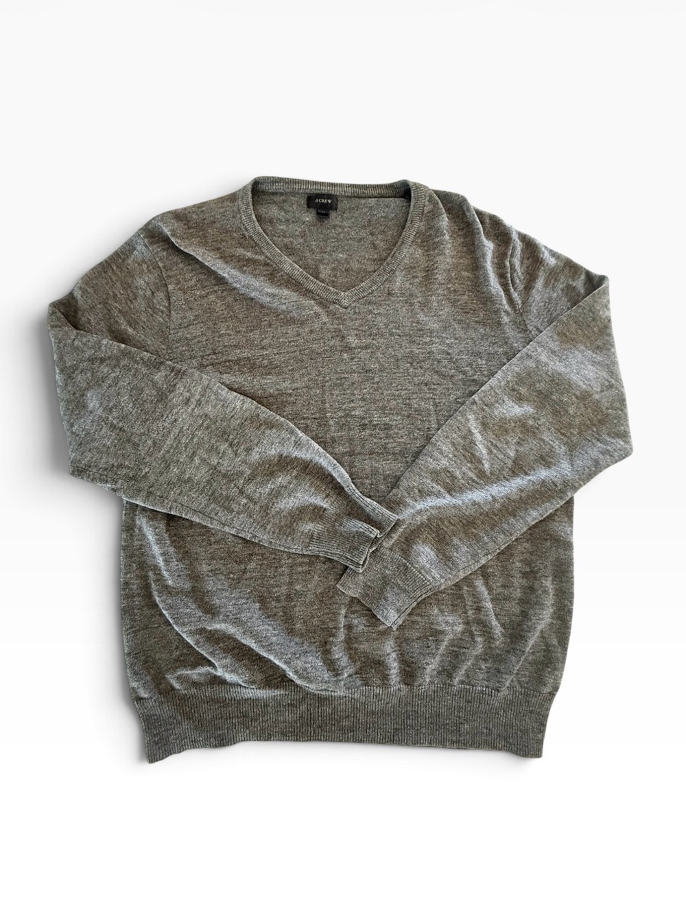 J. Crew Heather Grey V-Neck Sweater